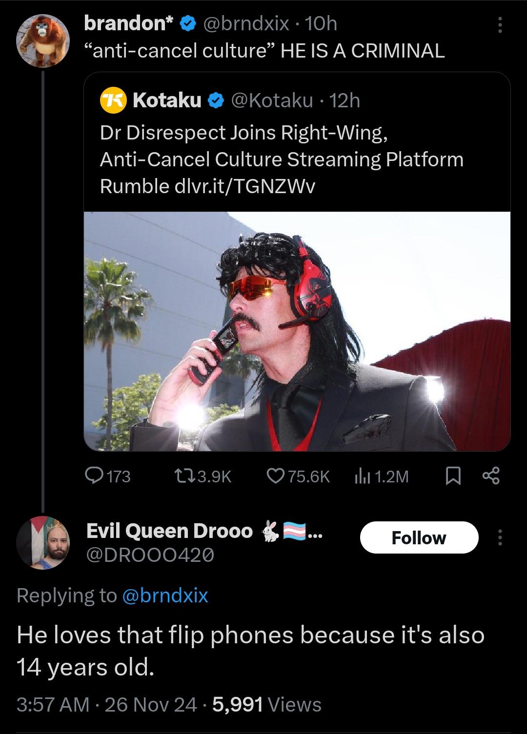 This Guy's Attempt at Humor Falls Flat