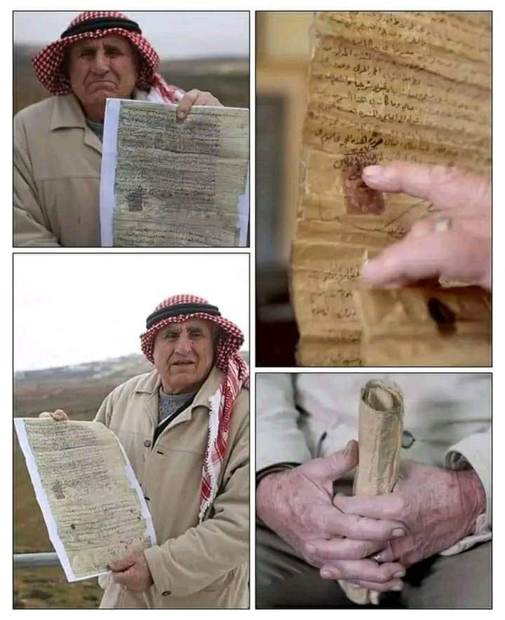 A Palestinian Farmer in Jurish with a Century-Old Sales Document