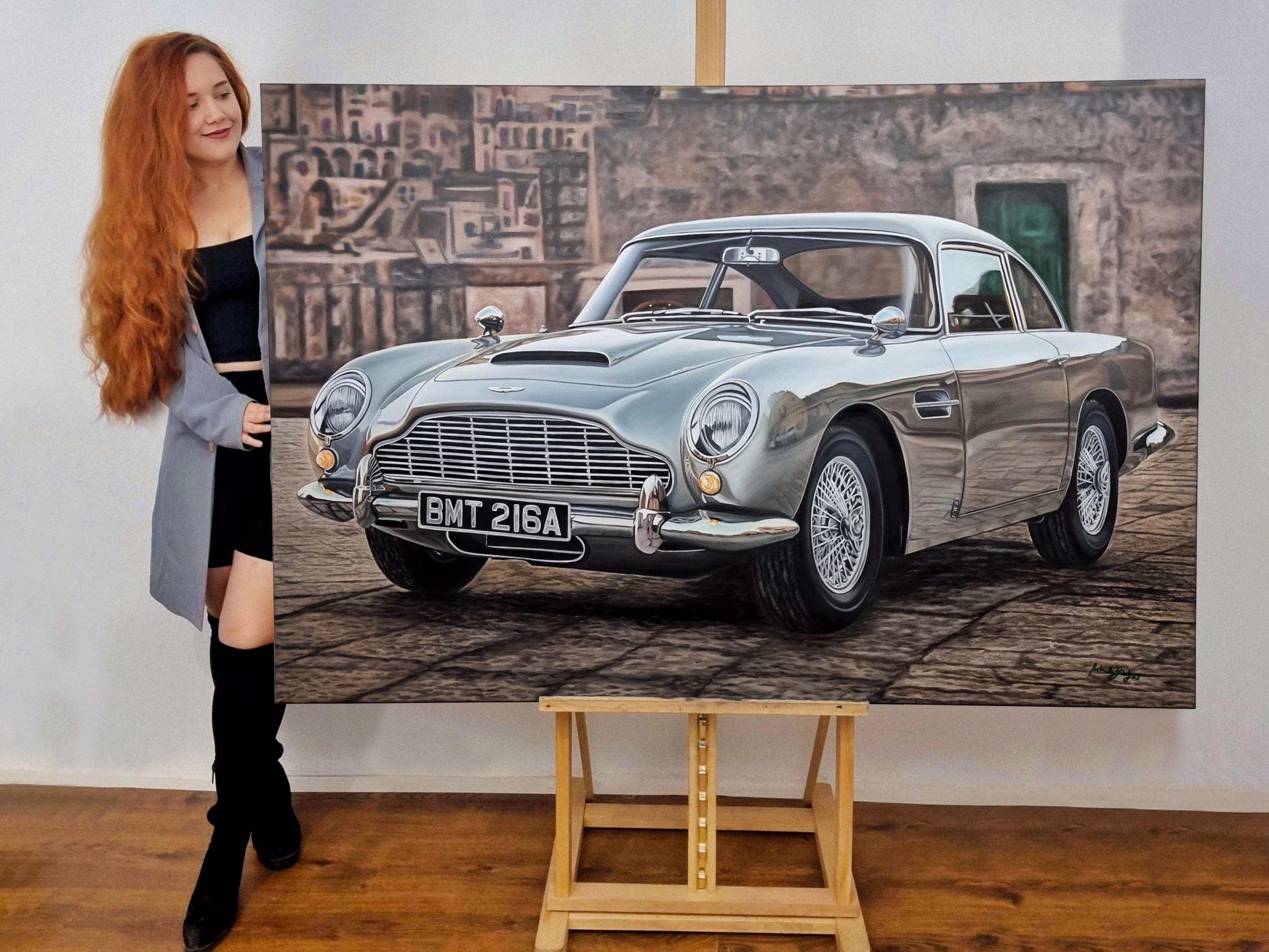 Behold My Oil Painting of the Aston Martin DB5: Over 200 Hours of Passion!