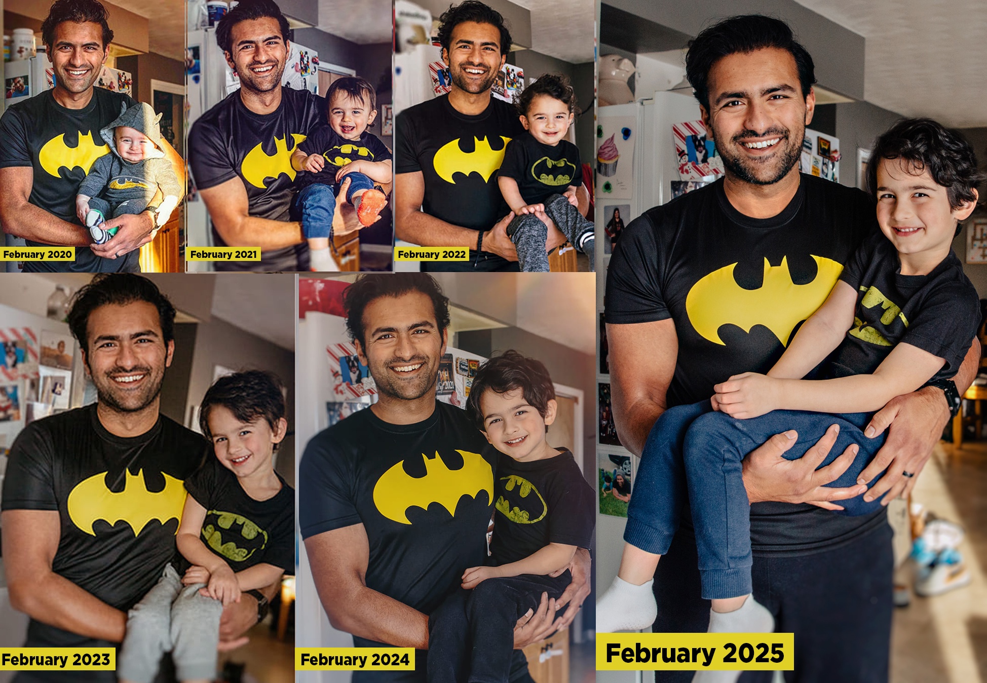 Annual Tradition: Six Years of Batman Shirt Photos with My Son