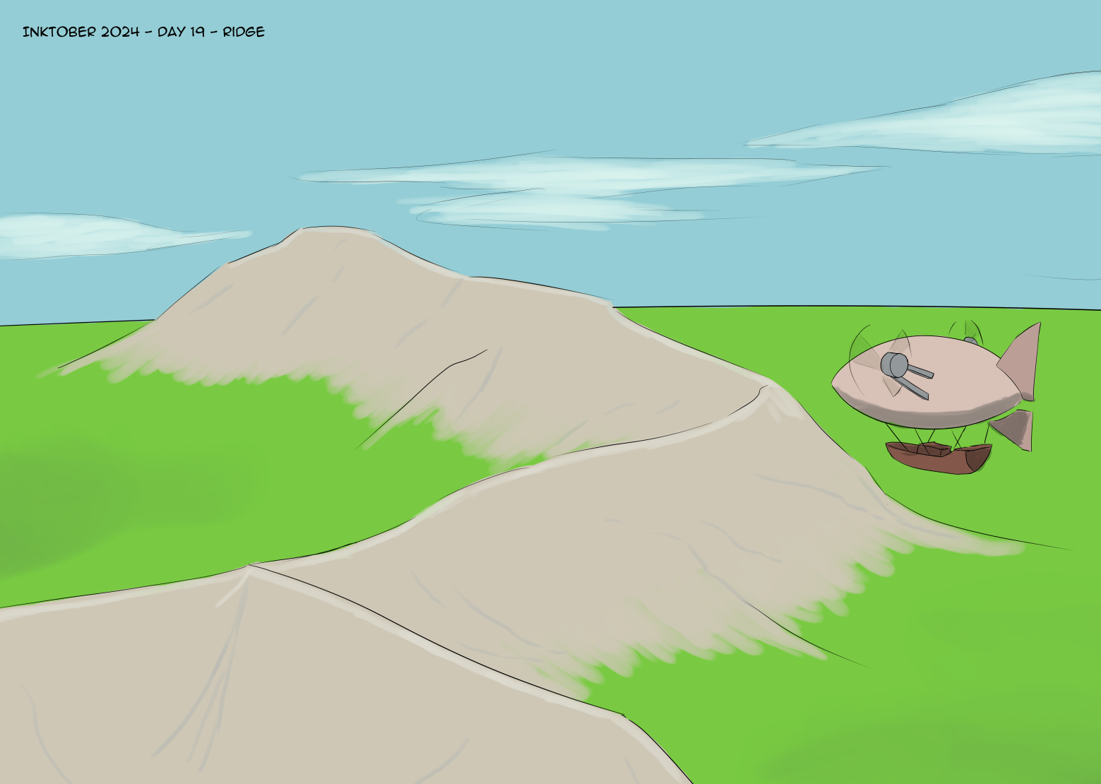 Inktober 2024 - Day 19: The Beauty of the Ridge