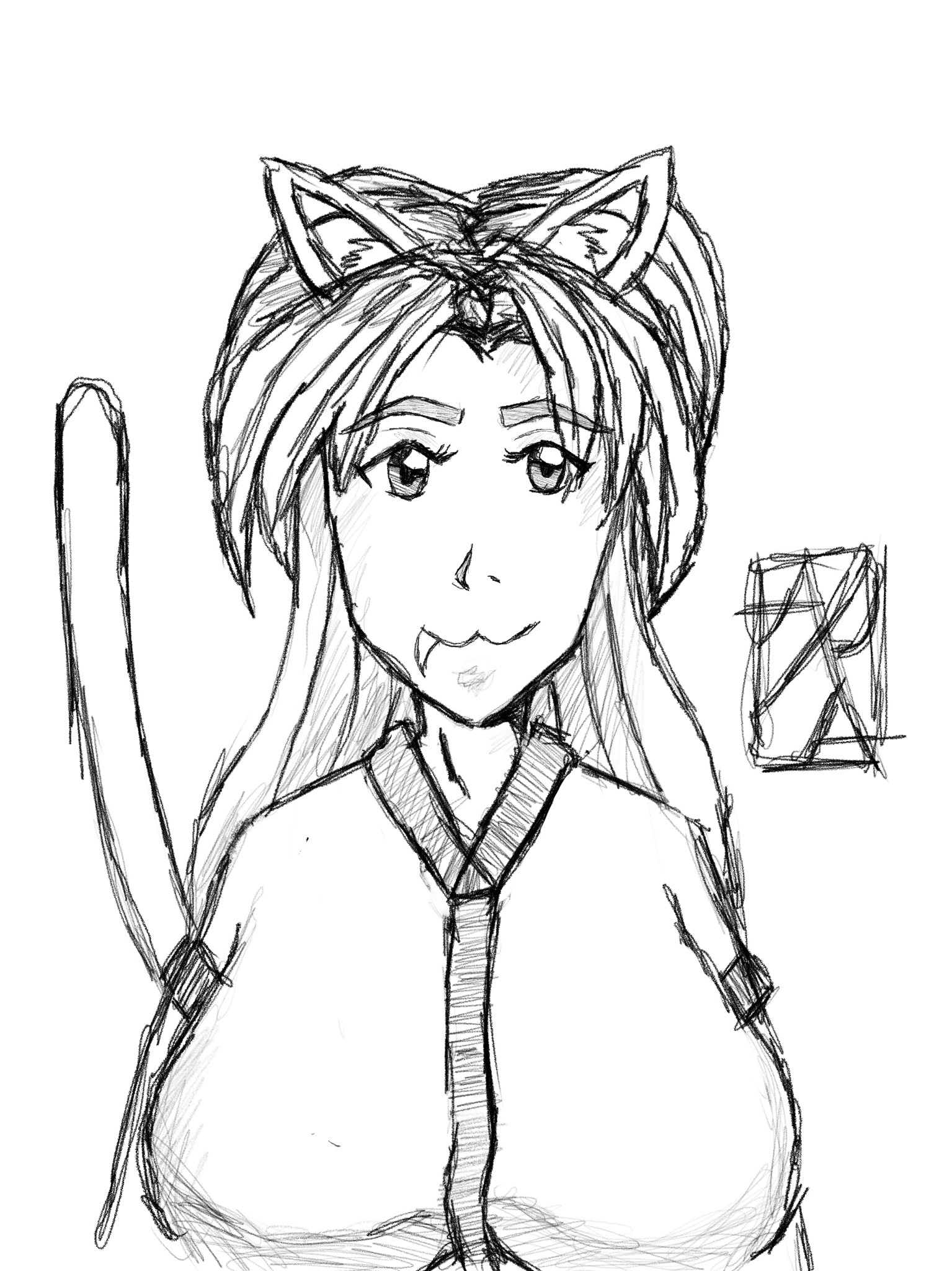 Still Searching for My Cosplay Waifu: Day 109 of Drawing Big Titty Catgirls