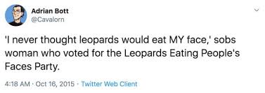 The origins of the Leopards Eating People's Faces Party