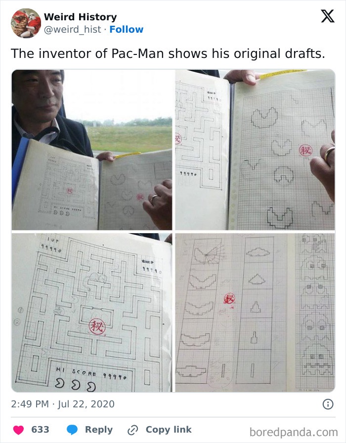 Toru Iwatani Reveals Pac-Man Draft