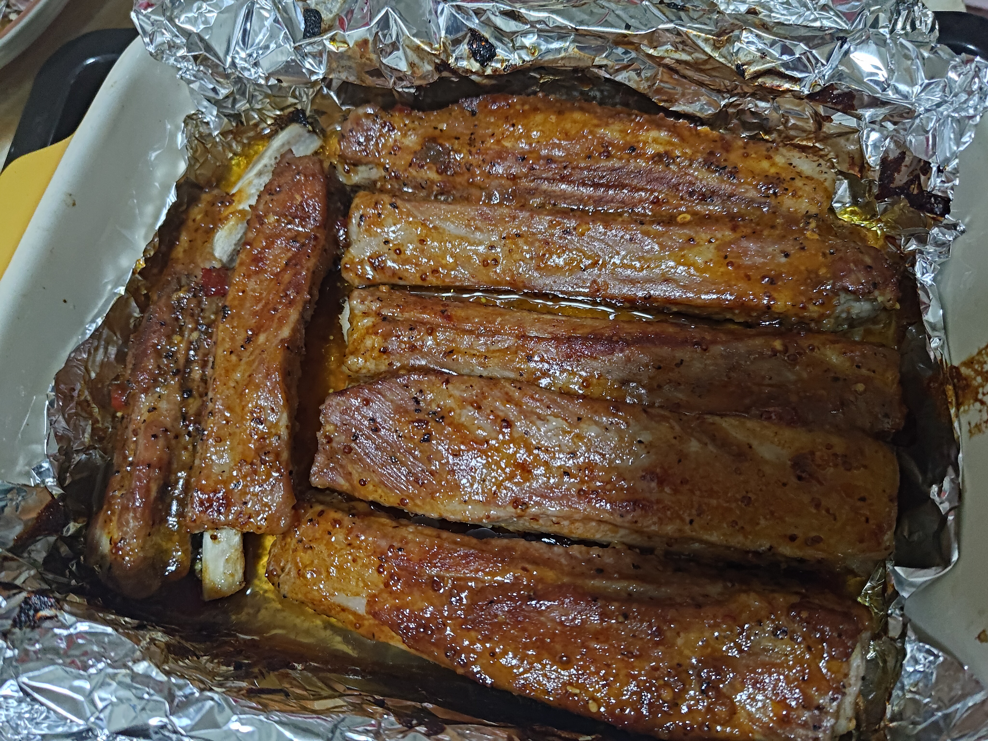 Deliciously tender pork ribs