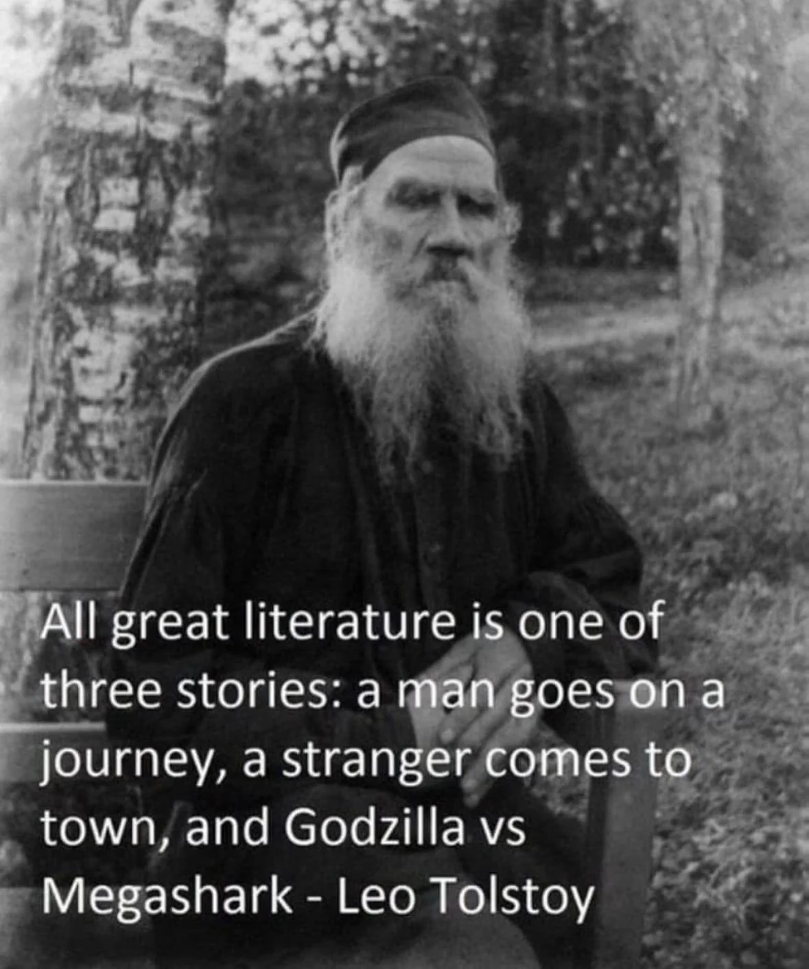 Tolstoy always hits the nail on the head.