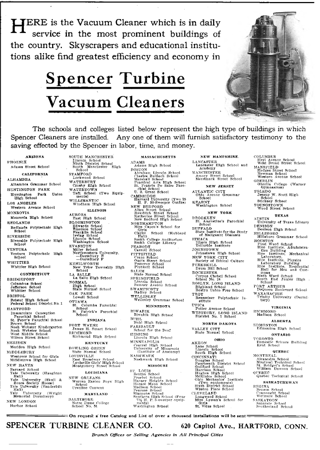 Nostalgic 1914 Spencer Turbine Advertisement from the School Board Journal