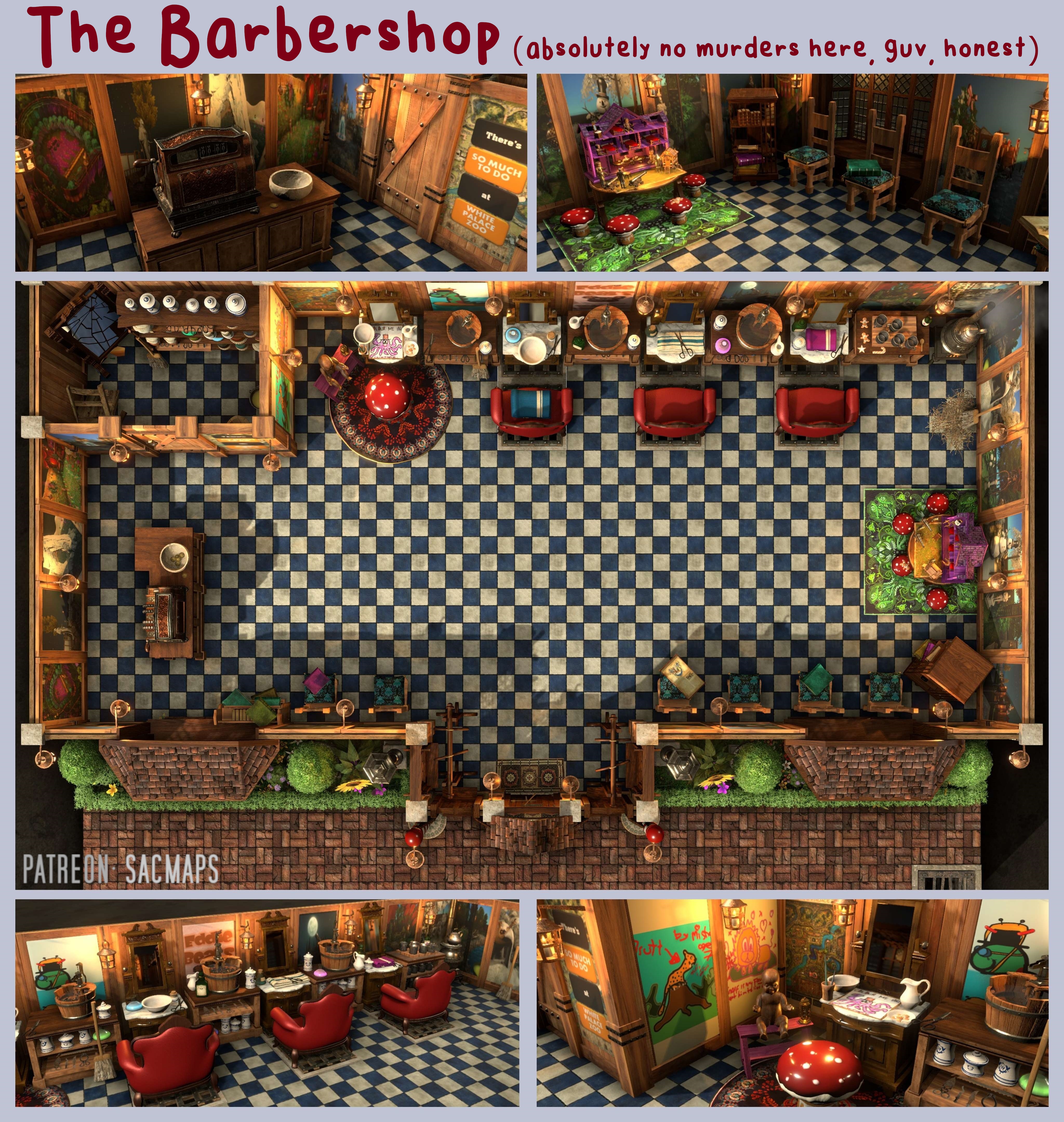 Explore the Barber Shop: Your Go-To for Free DnD and TTRPG Maps