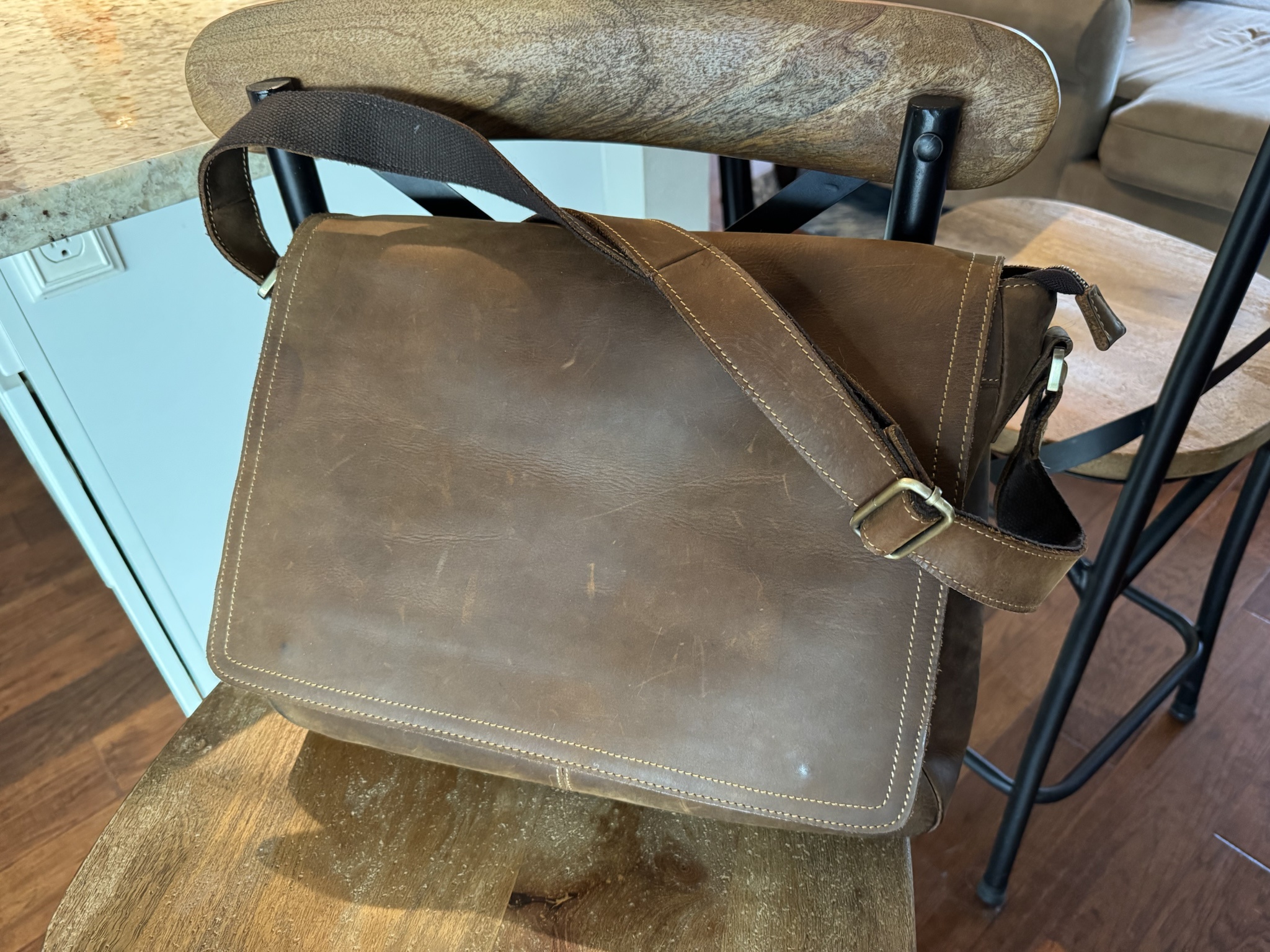 Check Out My Stylish Leather Messenger Bag