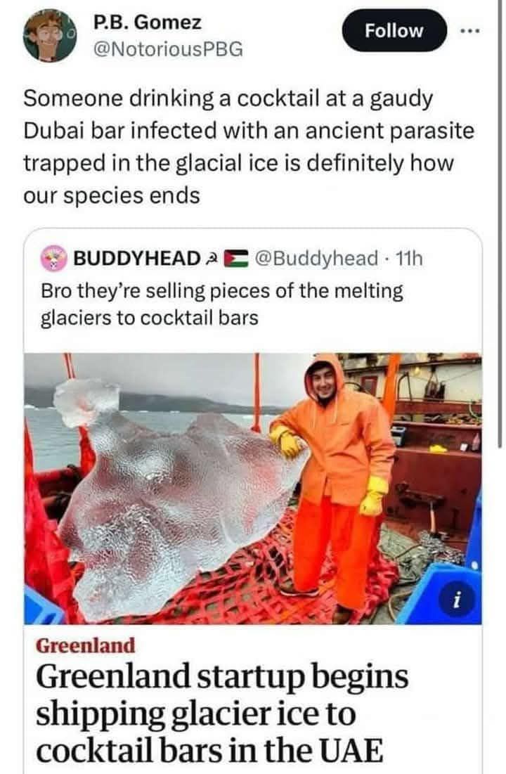 No wonder the orange chode is eyeing Greenland—he's after those ICE export profits!