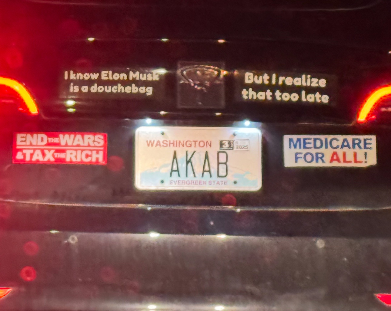 Caught a glimpse of a Tesla tonight!