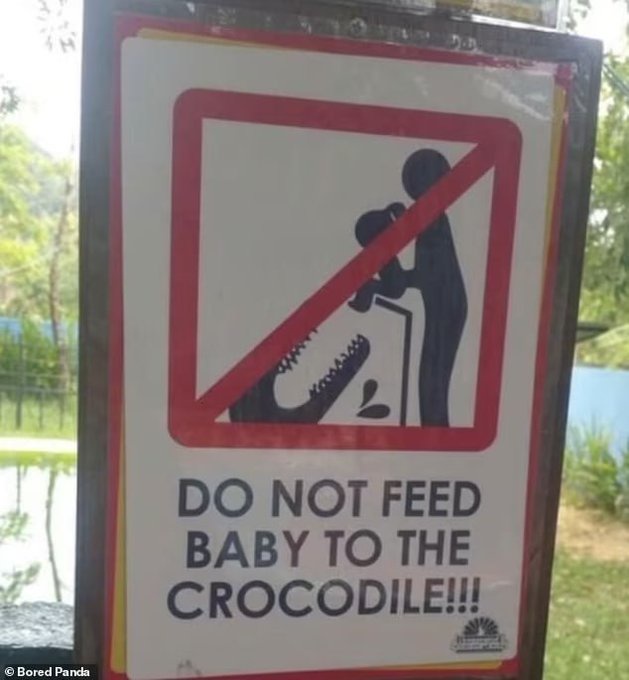 They definitely needed a sign for this situation!