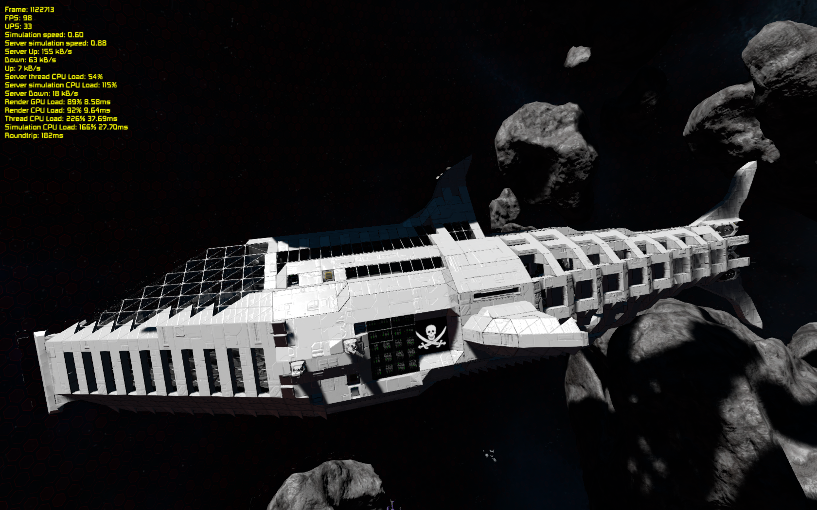 The Massive 230m Shark Capital Ship from Space Engineers