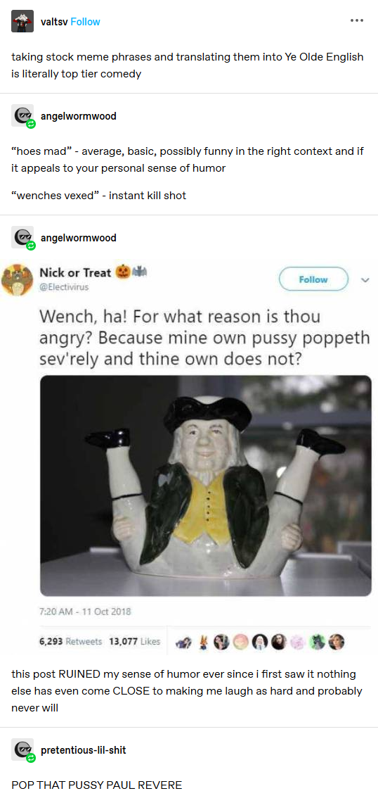 The Frustration of Vexed Wenches