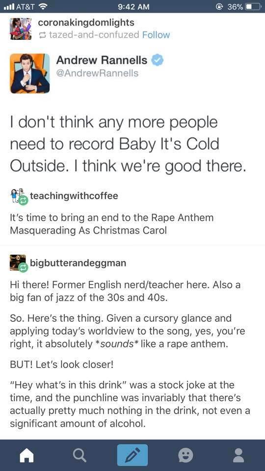 It's that time of year again: 'Baby It's Cold Outside' reminder!