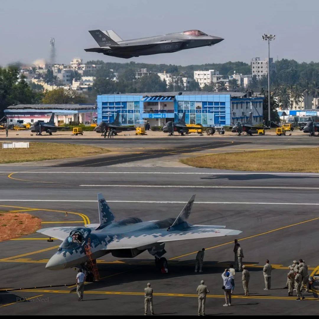 An Unbelievable Encounter: American F-35 and Russian SU-57 Side by Side in India