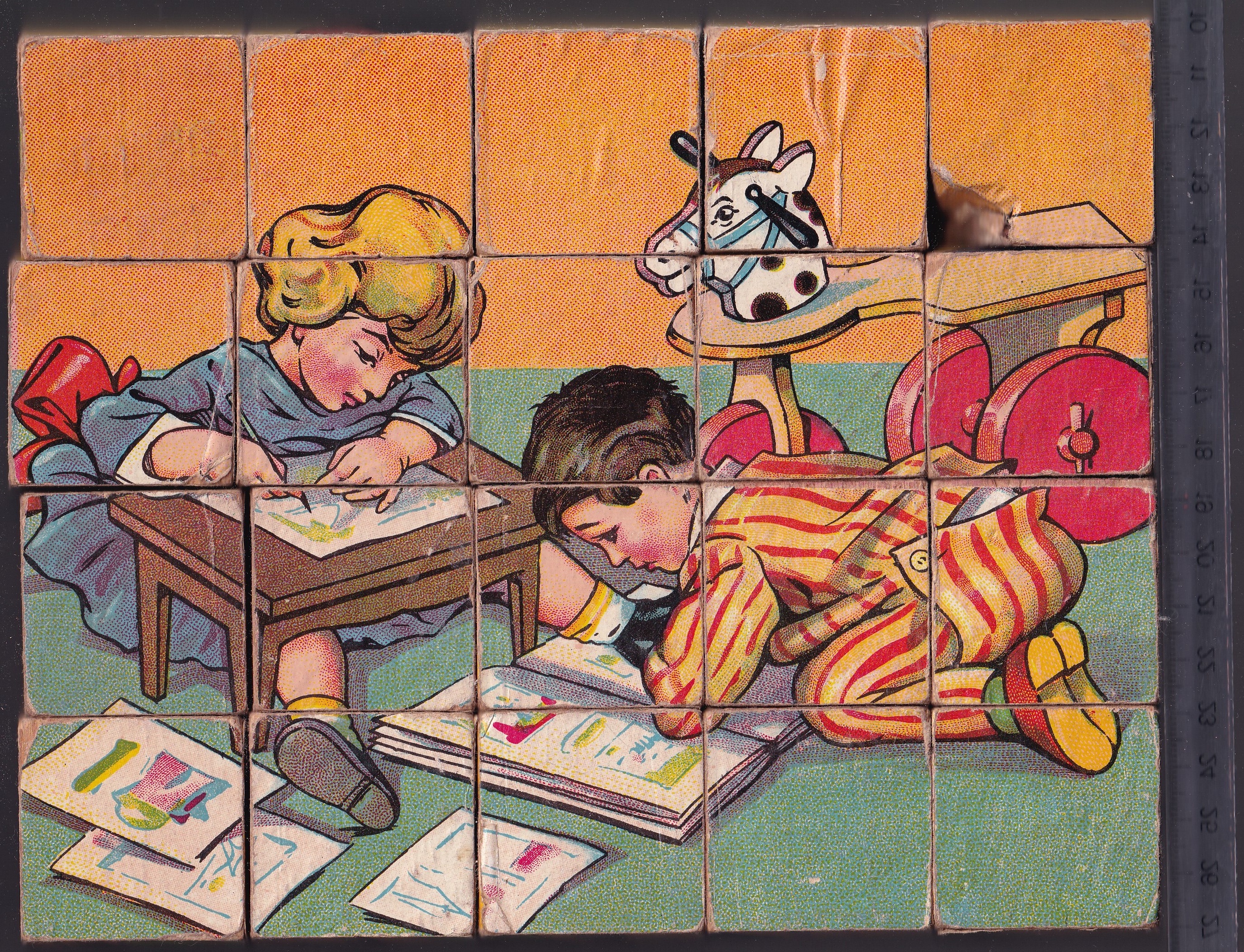 Nostalgic Fun: Children's Cube Game from Germany in the 1920s