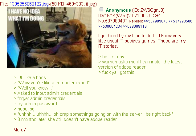 Always a Good Read: My 16th Favorite 4chan Story