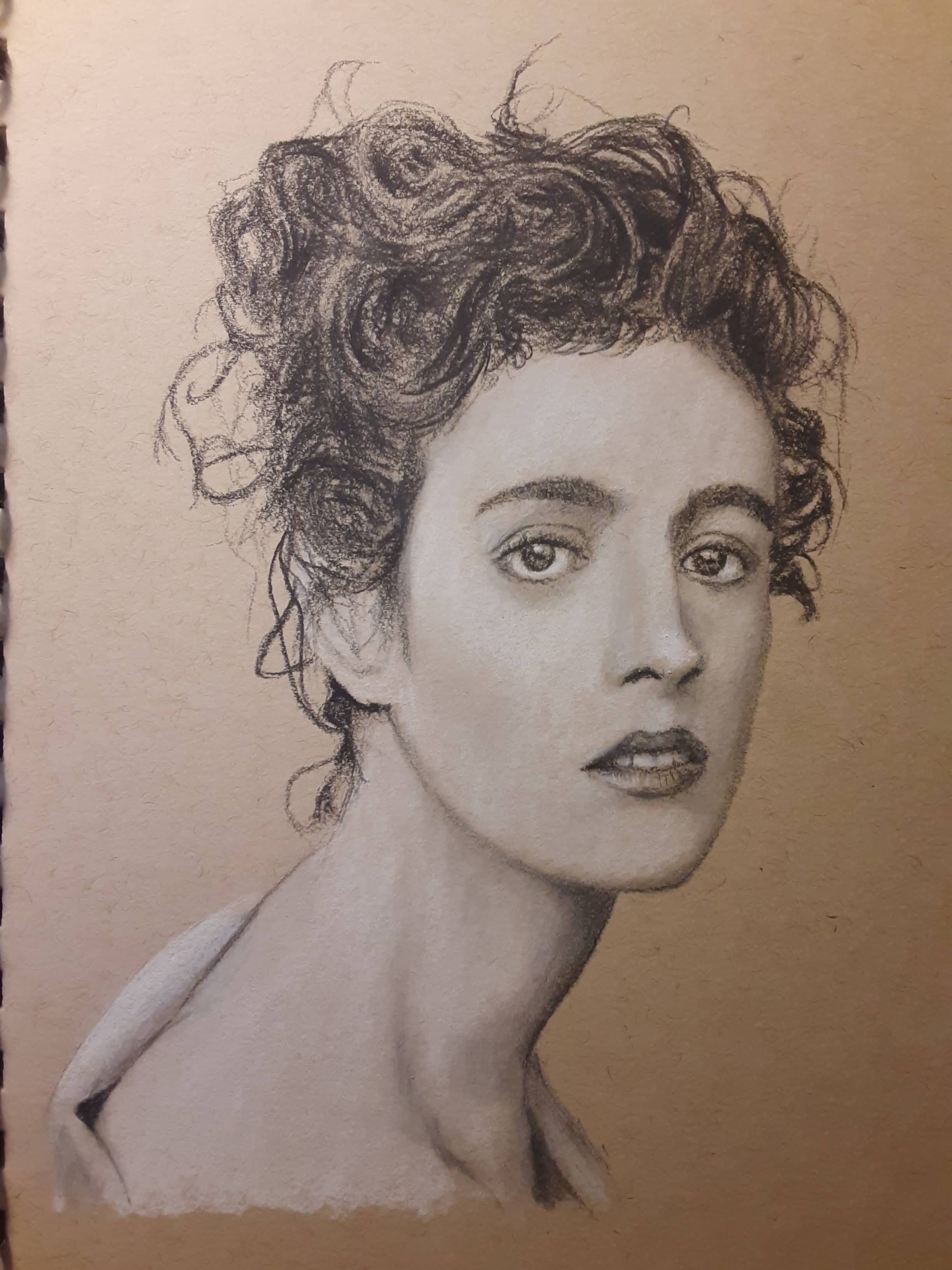 The Charcoal Portrait of a Woman