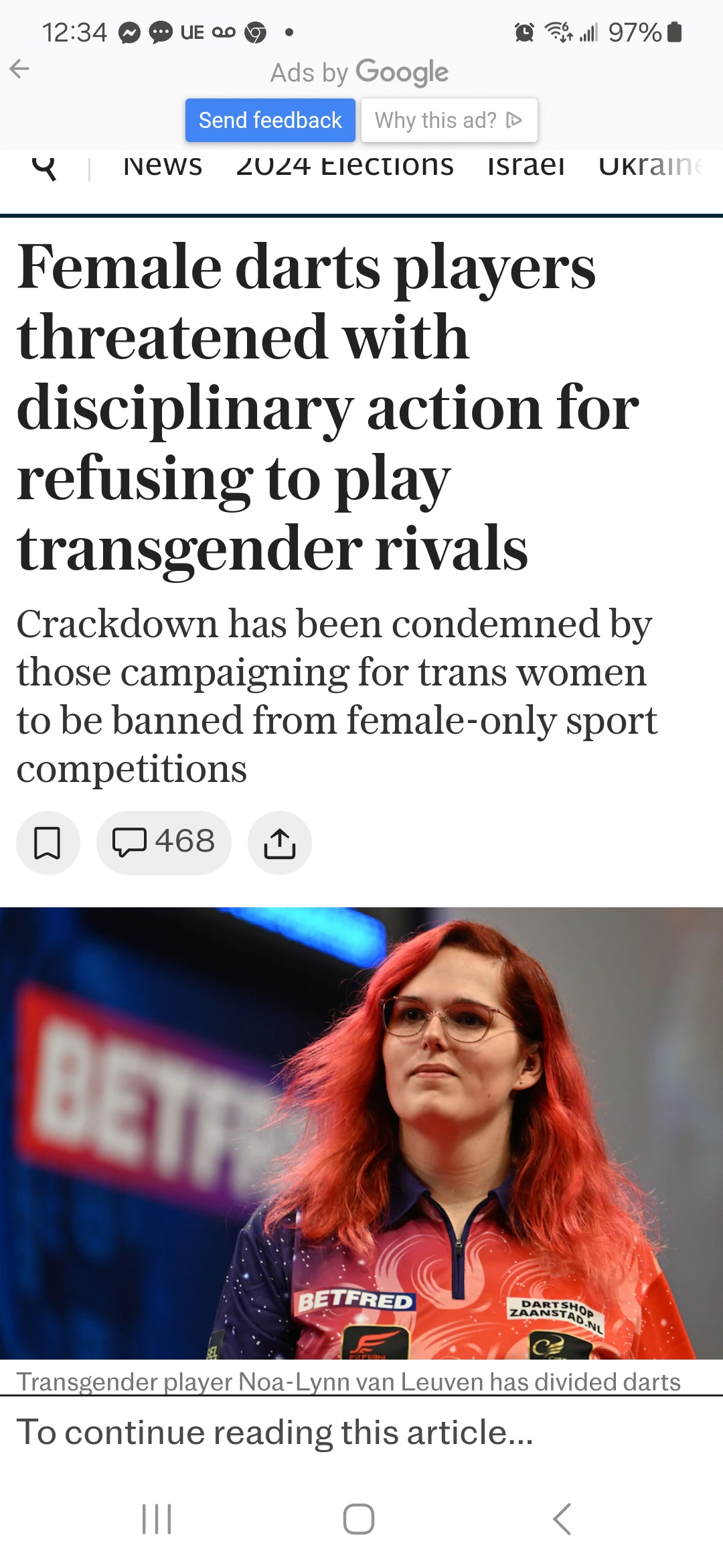 Transgender Athletes Have an Unfair Advantage in... Darts?