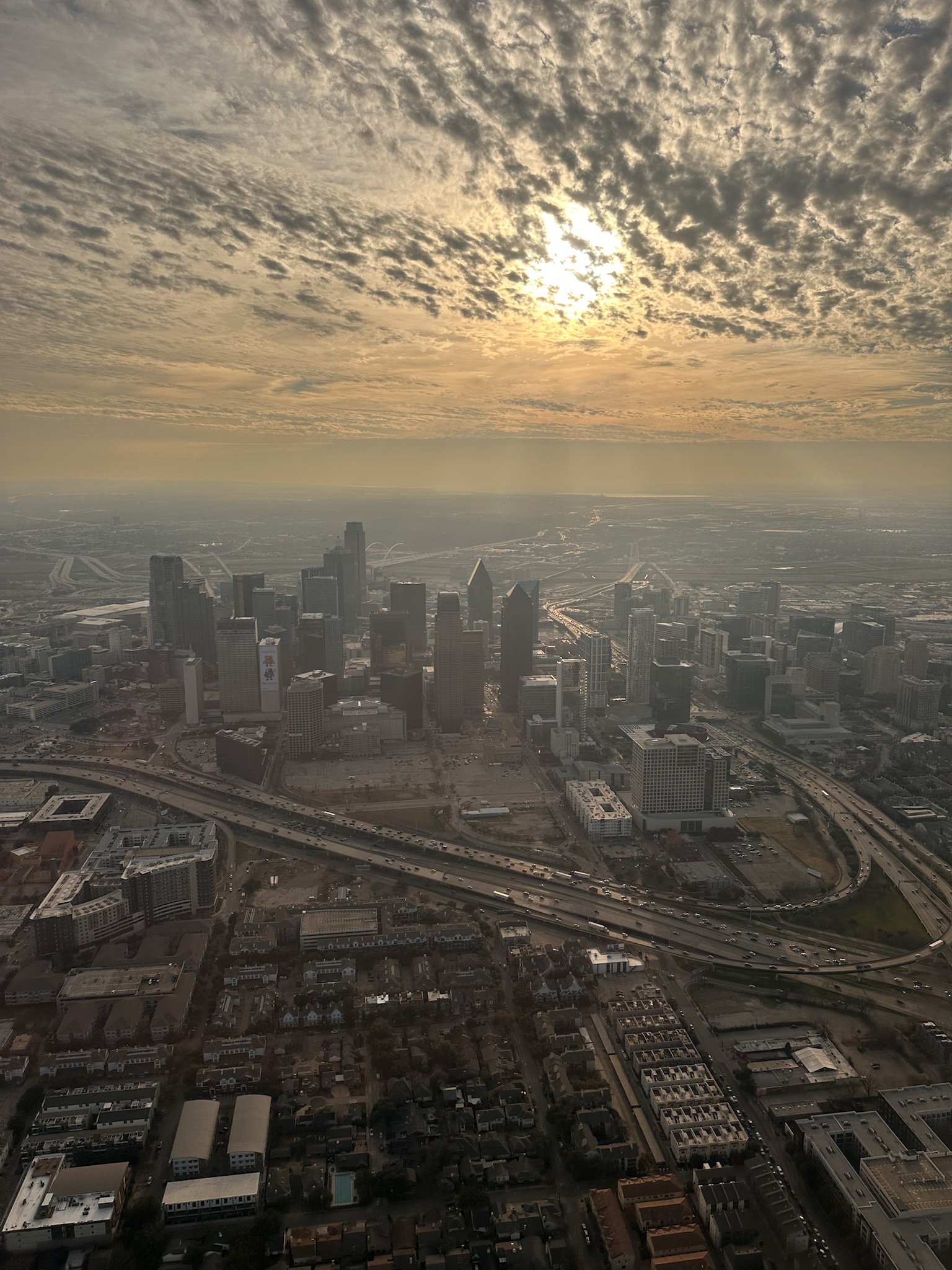 Soaring above Dallas on my way from Houston.