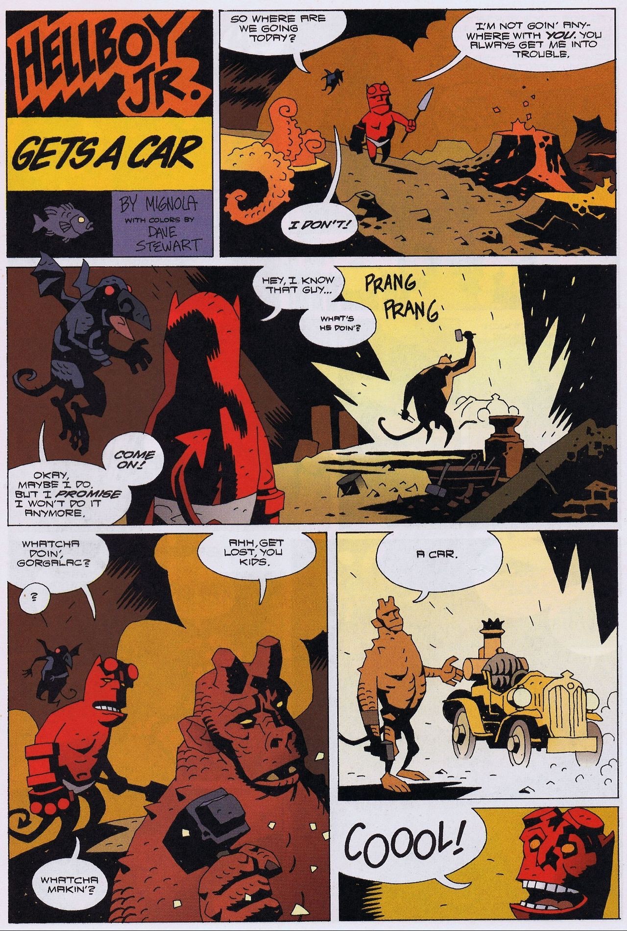Meet Hellboy Jr. as envisioned by the talented Mike Mignola