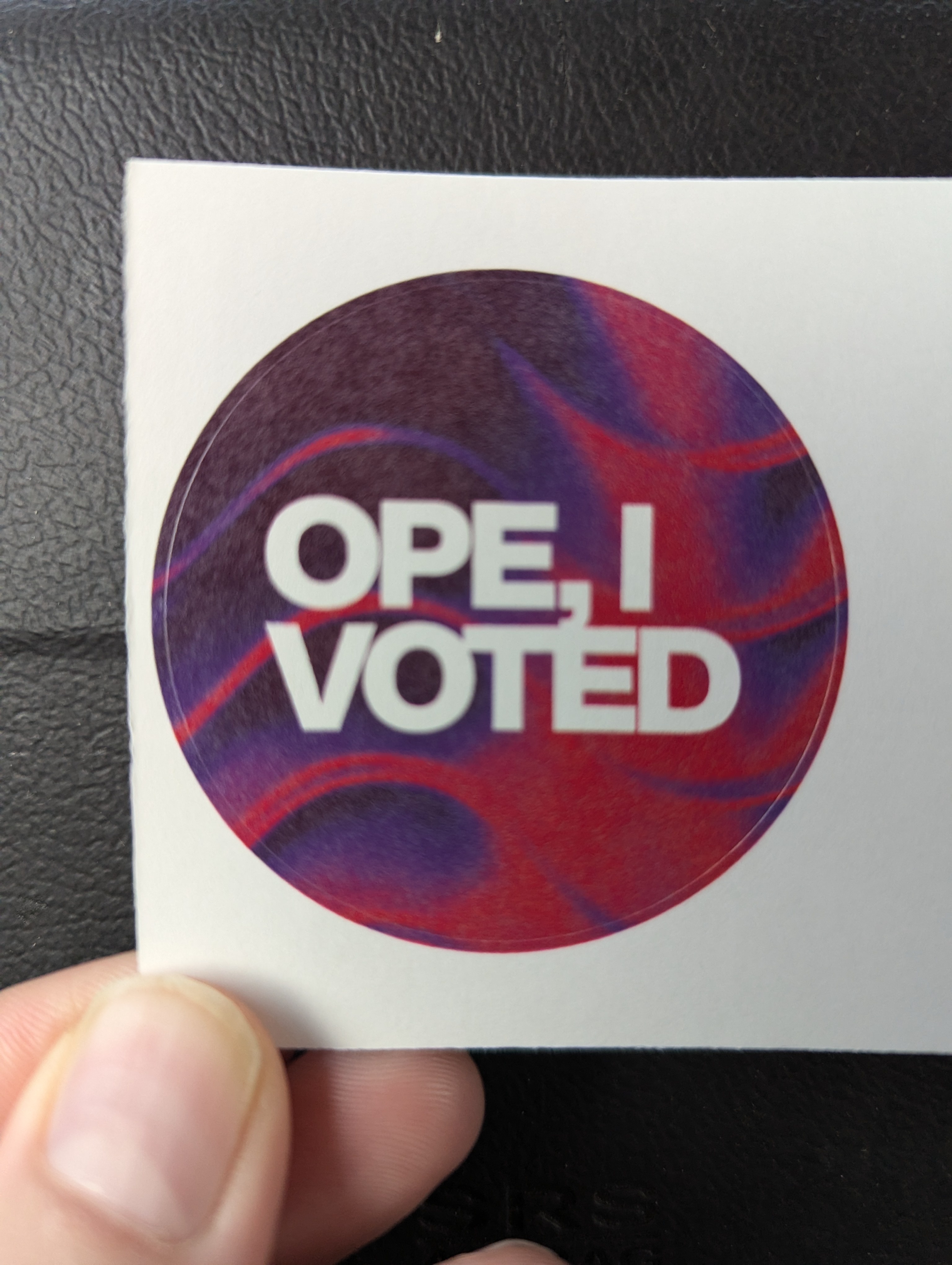 Oops! Just Casting My Vote Real Quick
