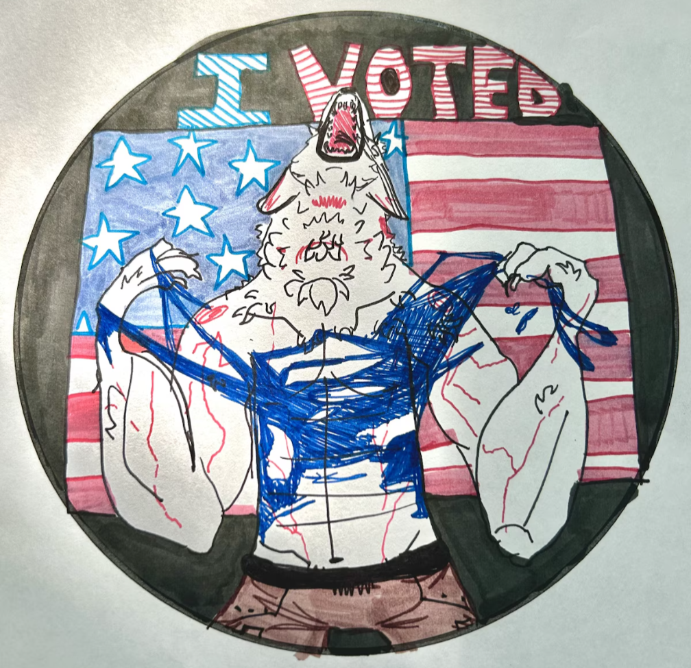 The Creative I Voted Sticker from a 12-Year-Old Michigan Artist