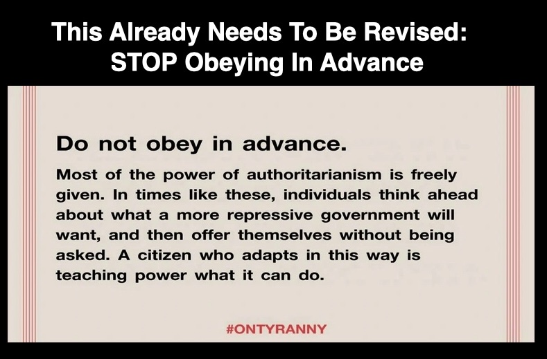 Stop Obeying: A Call to Action