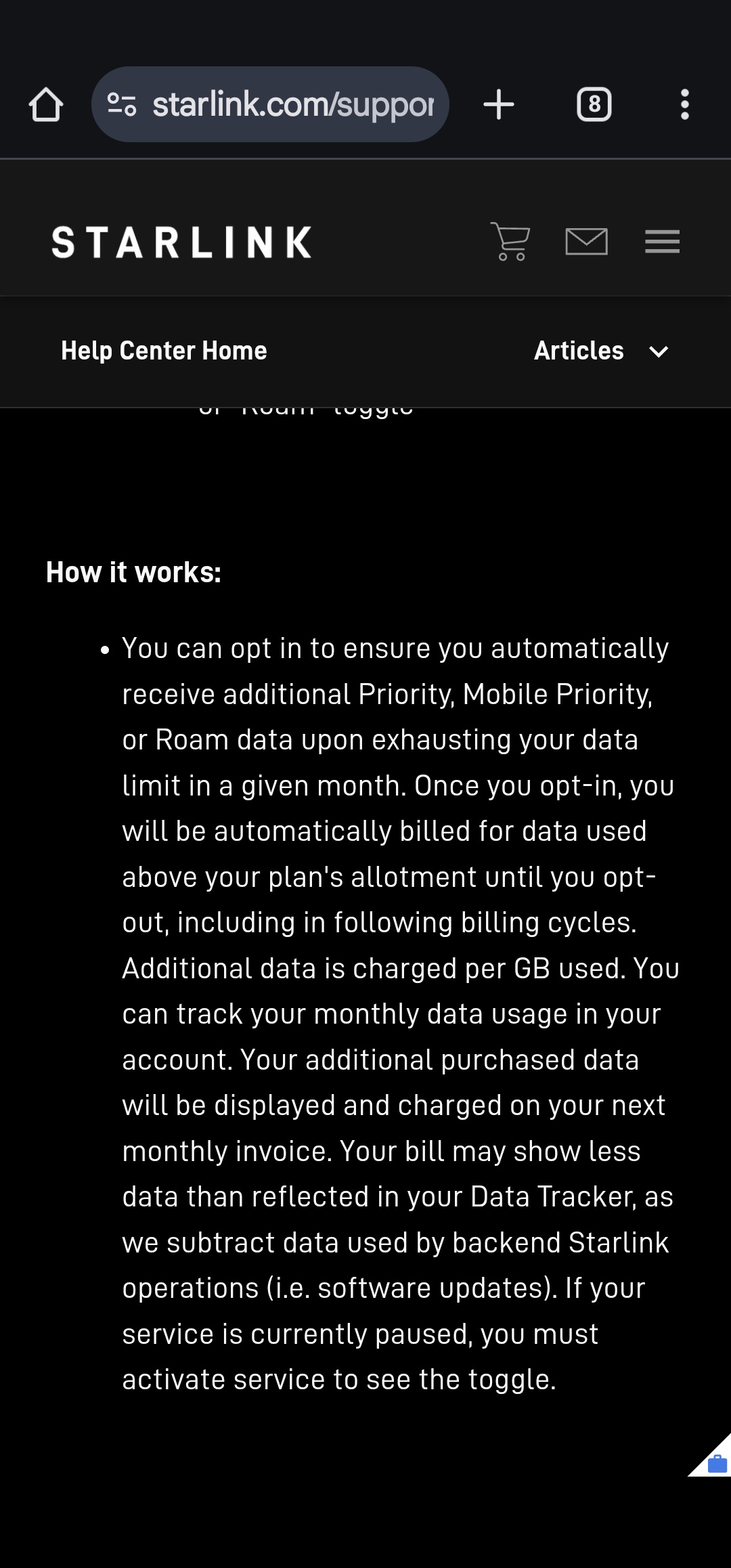 Starlink's Sneaky Data Deduction from Your Total GB Usage