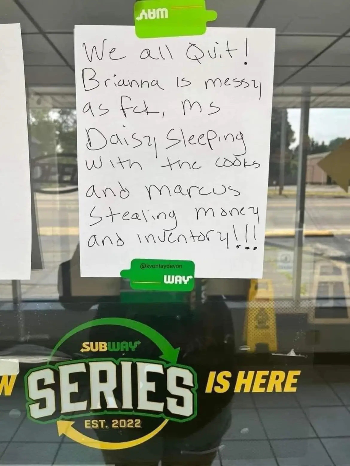 Let's just say no to subway sandwiches.