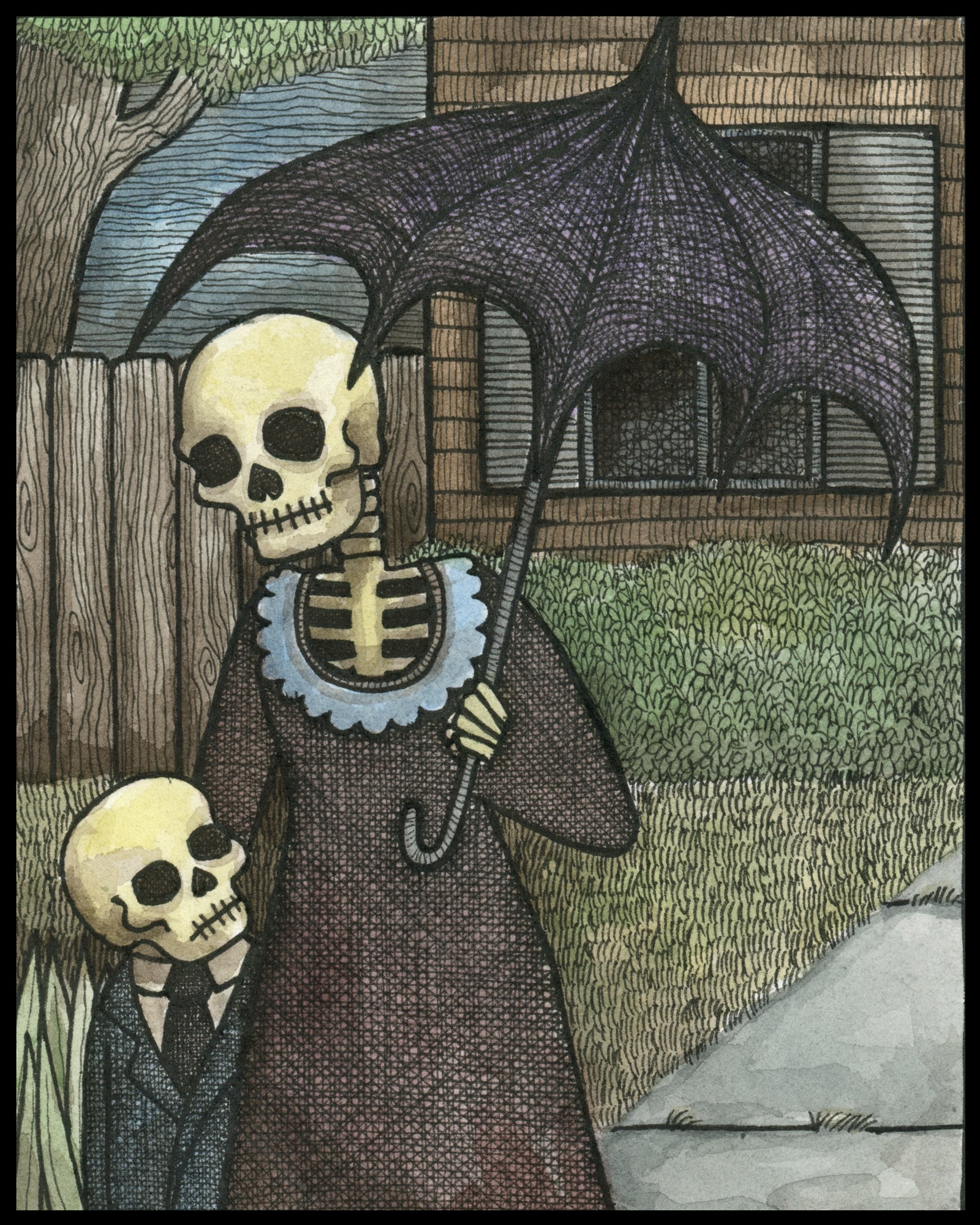 A Collection of My Adorable Halloween Watercolor Creations