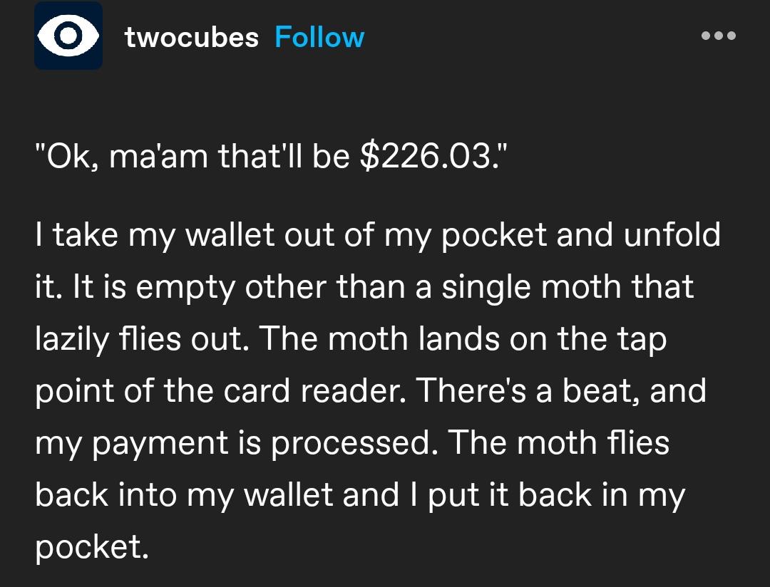 The Wallet Moth Strikes Again!