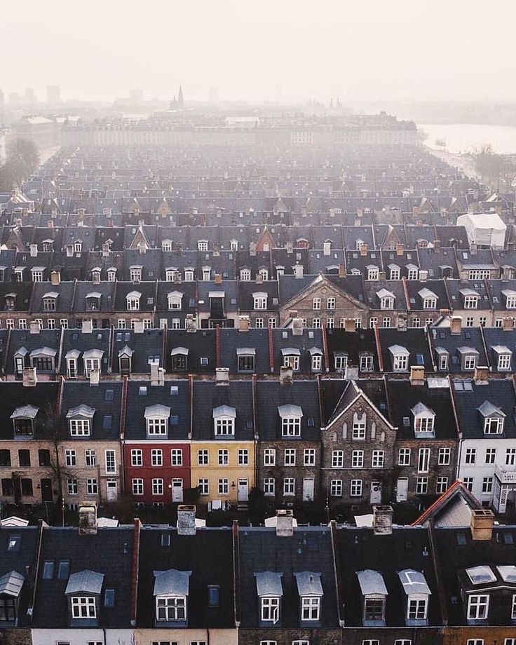 Check out the stunning row of houses in Kartoffle Raekkerne, Copenhagen!