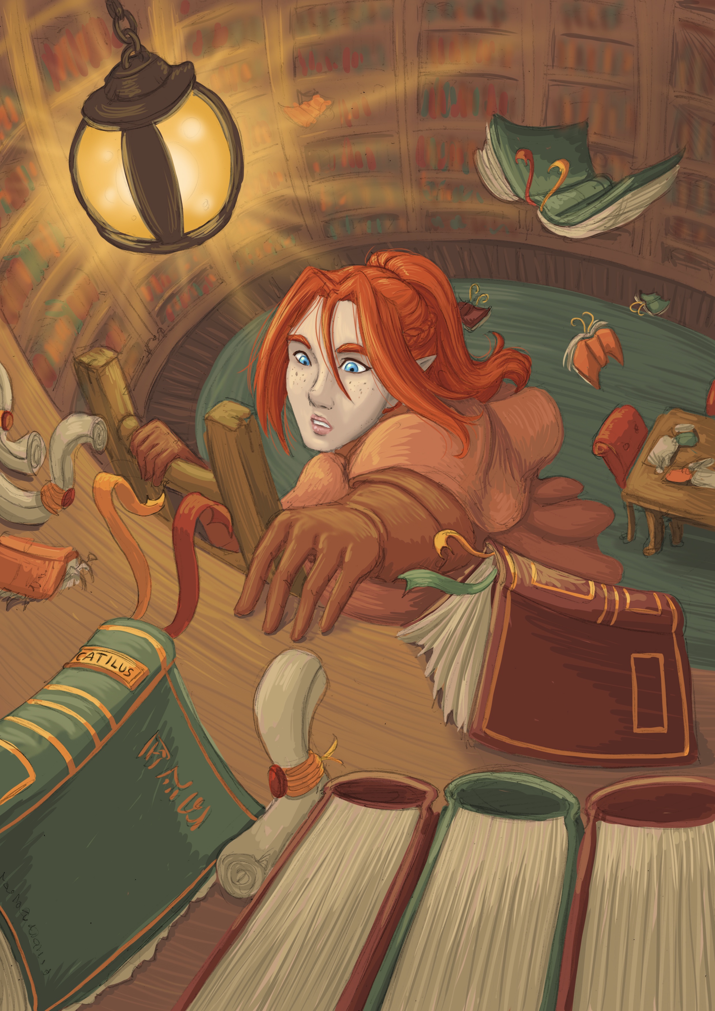 Aethis: The Adventurous D&D Character in the Library of Wild Books