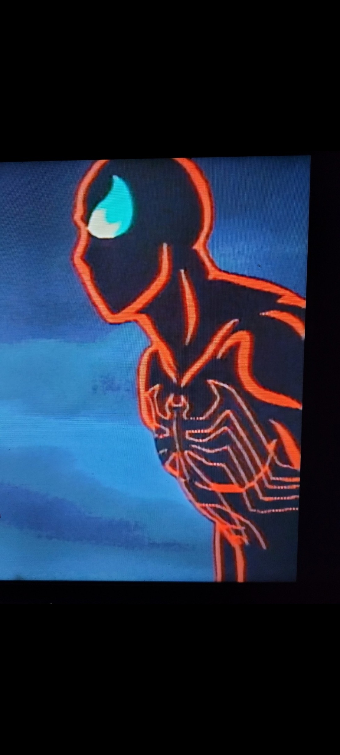 Imagine if the '90s Spider-Man had a striking red outline on his symbiote suit instead of blue!