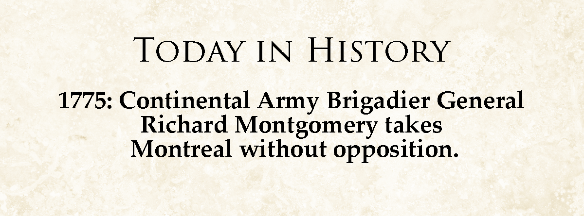 A glimpse into history on November 13.