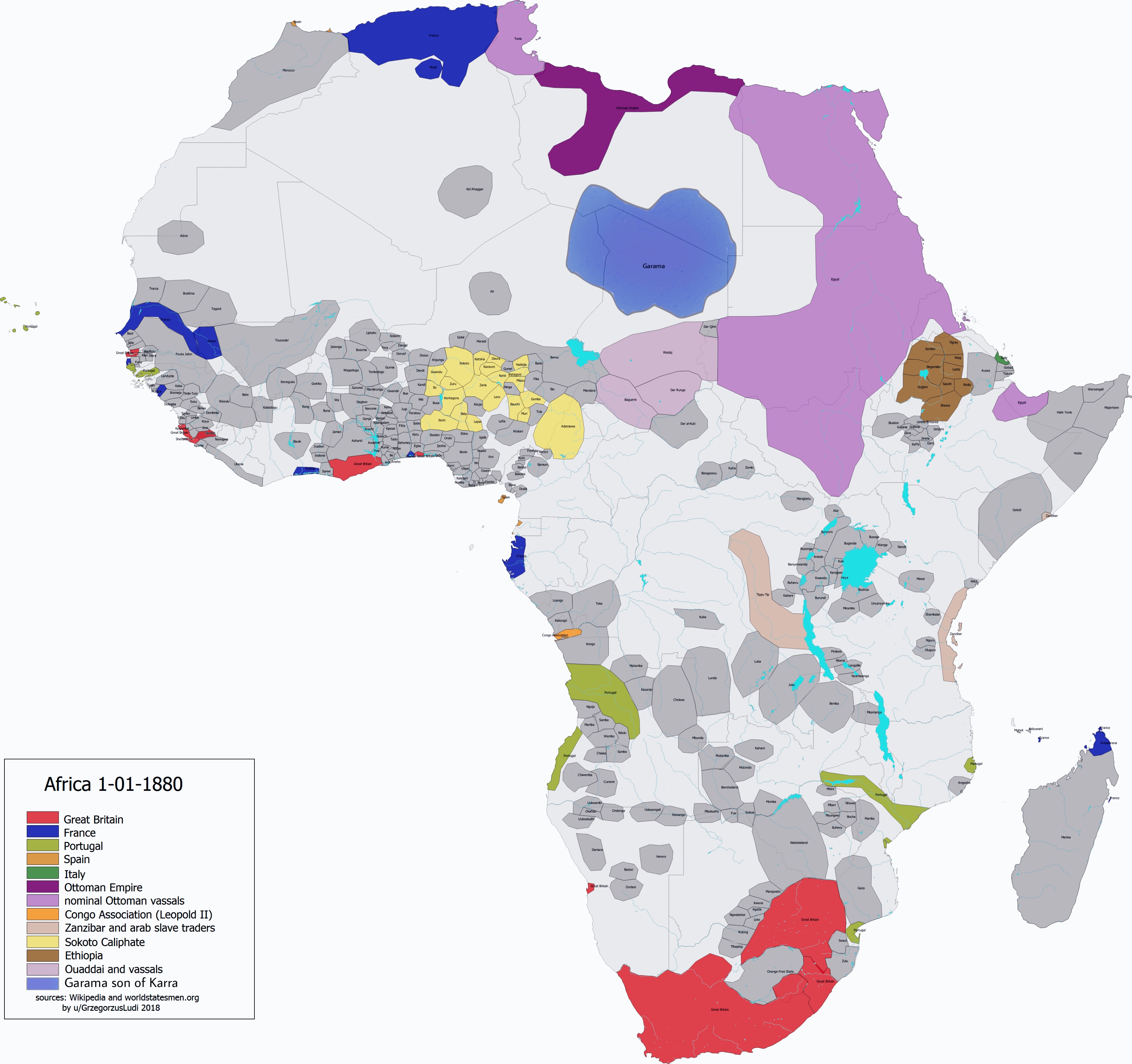 Understanding Africa's Kingdoms and Empires in January 1880