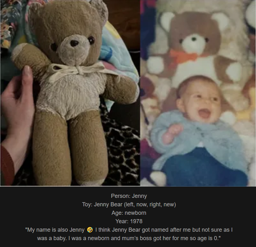 Day 884: Join Me on My Journey at www.saidtheskinhorse.com - Celebrating Childhood Treasures with Jenny Bear!