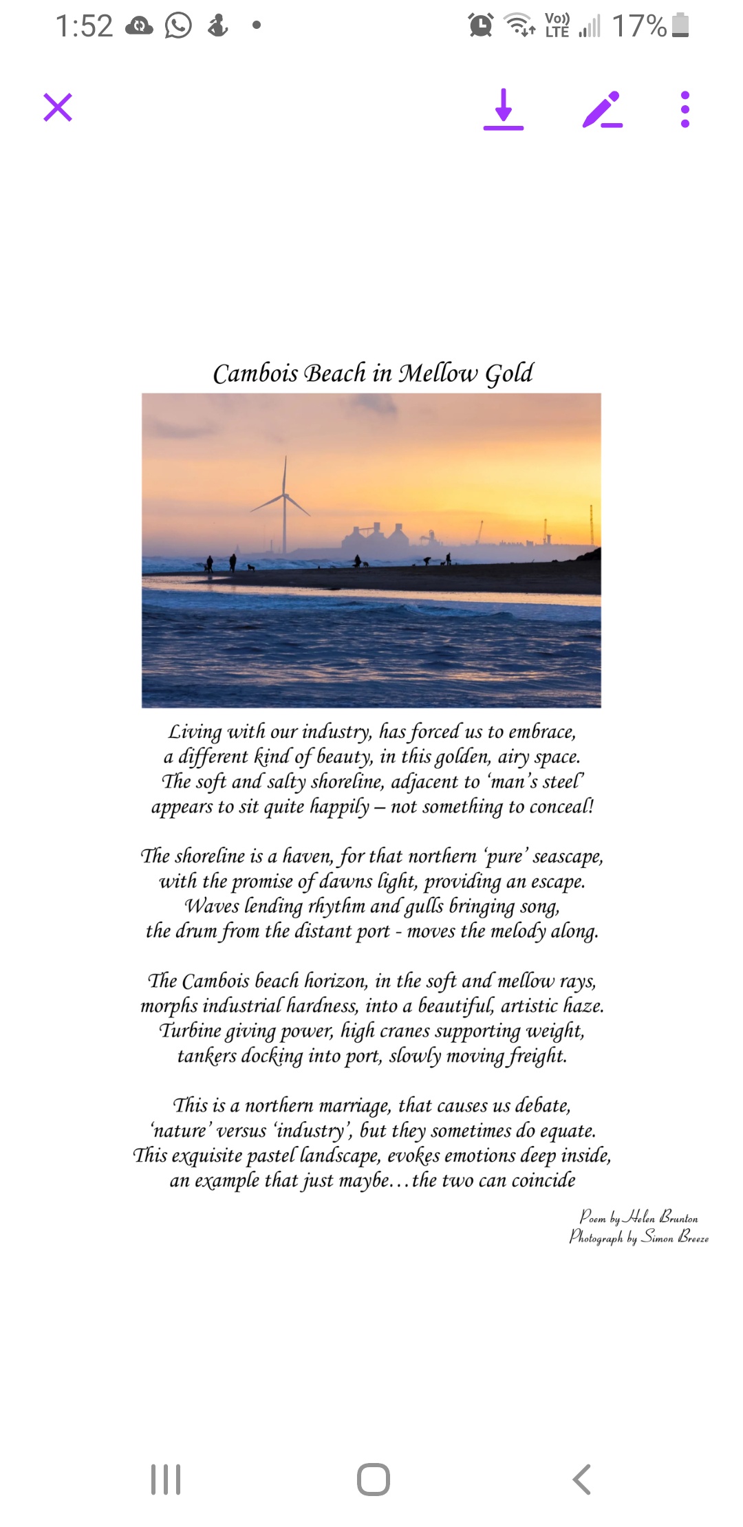A beautiful blend of poetry and photography.