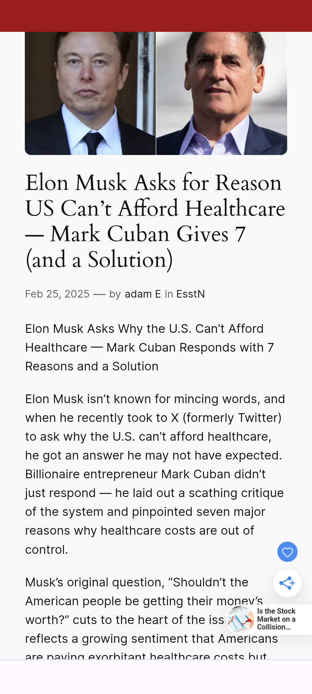 Space Karen Questions Healthcare Funding: Mark Cuban's Insightful Response