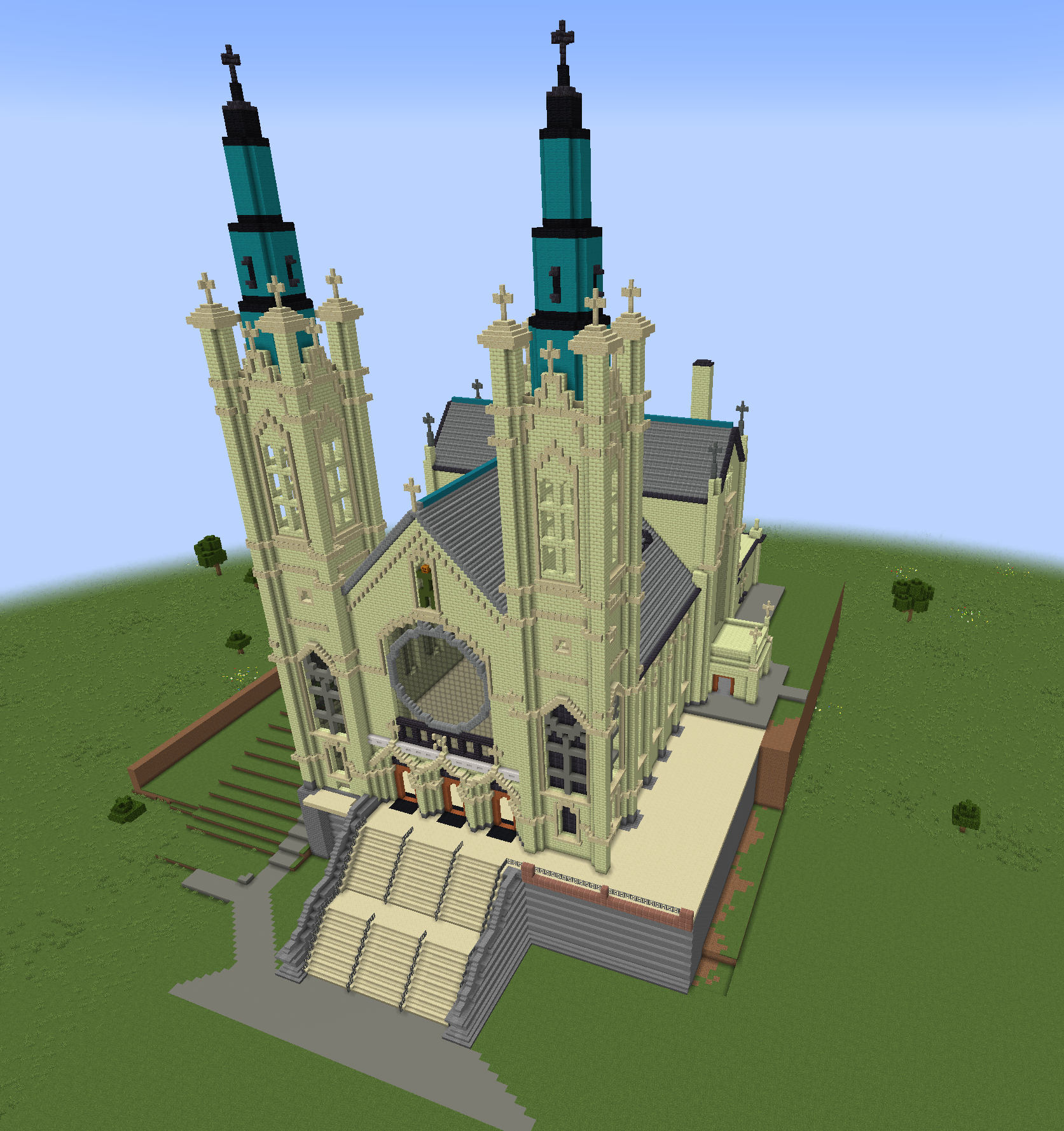 Minecraft Project Update: Building St. Andrews Catholic Church in Roanoke, Virginia