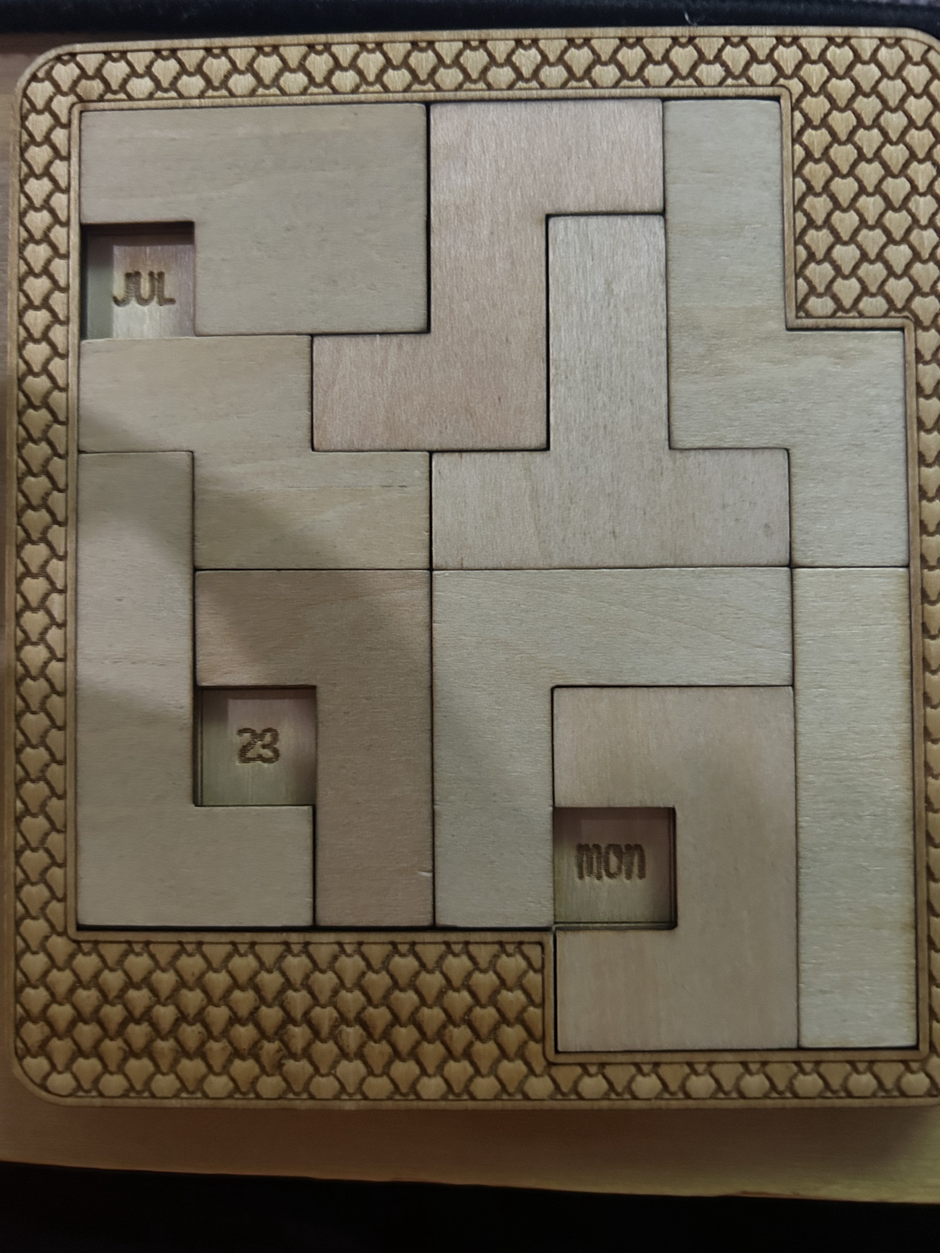 Puzzle solutions for laser cut designs available from July 23rd to July 29th!