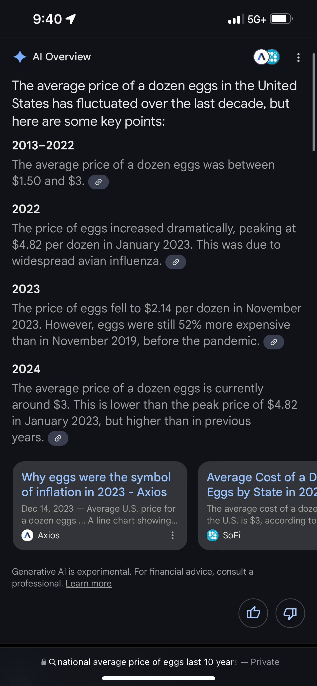 Does anyone have tips for creating an Egg price tracker?