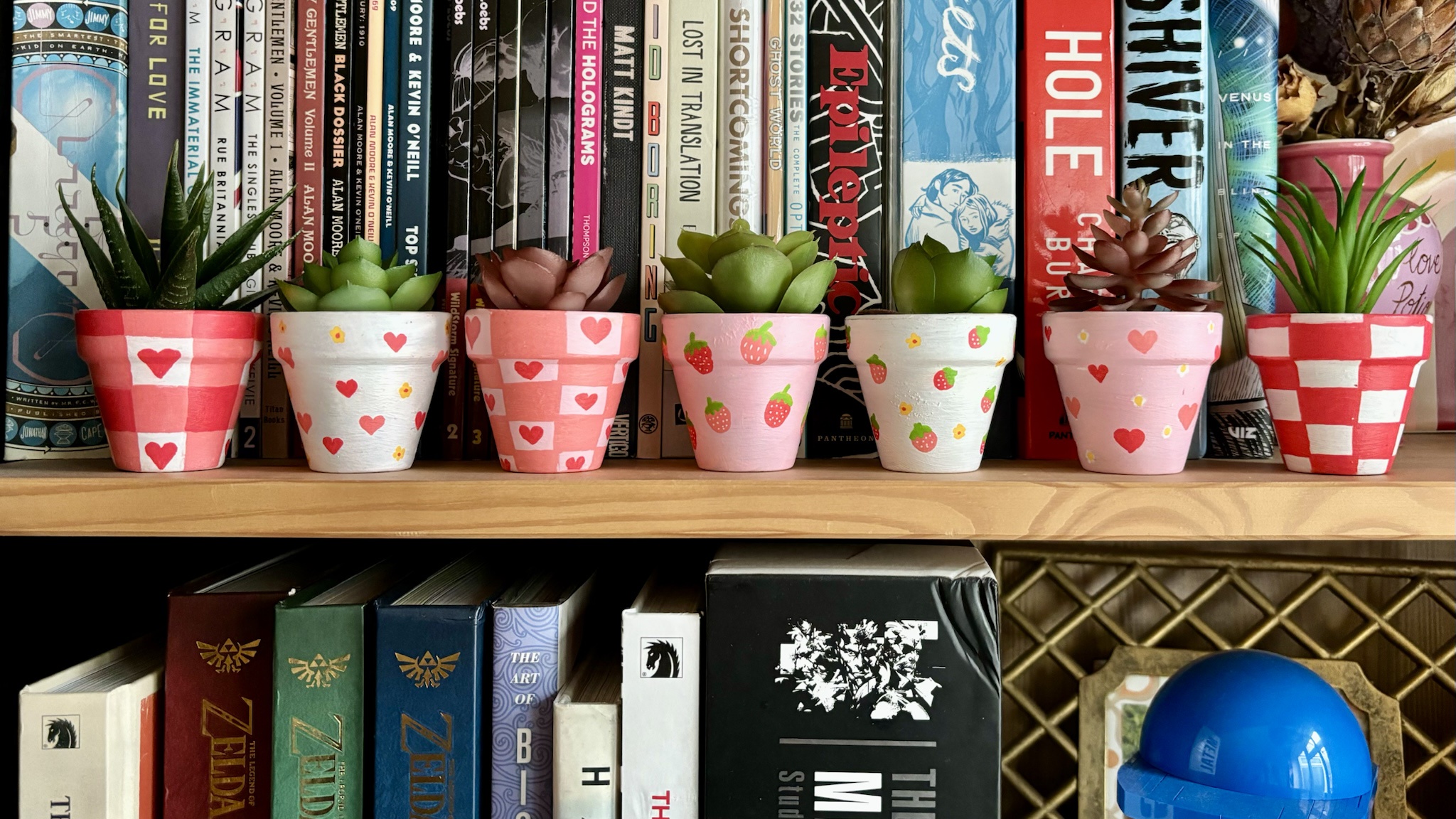 My creative outlet? Painting pots with flair!