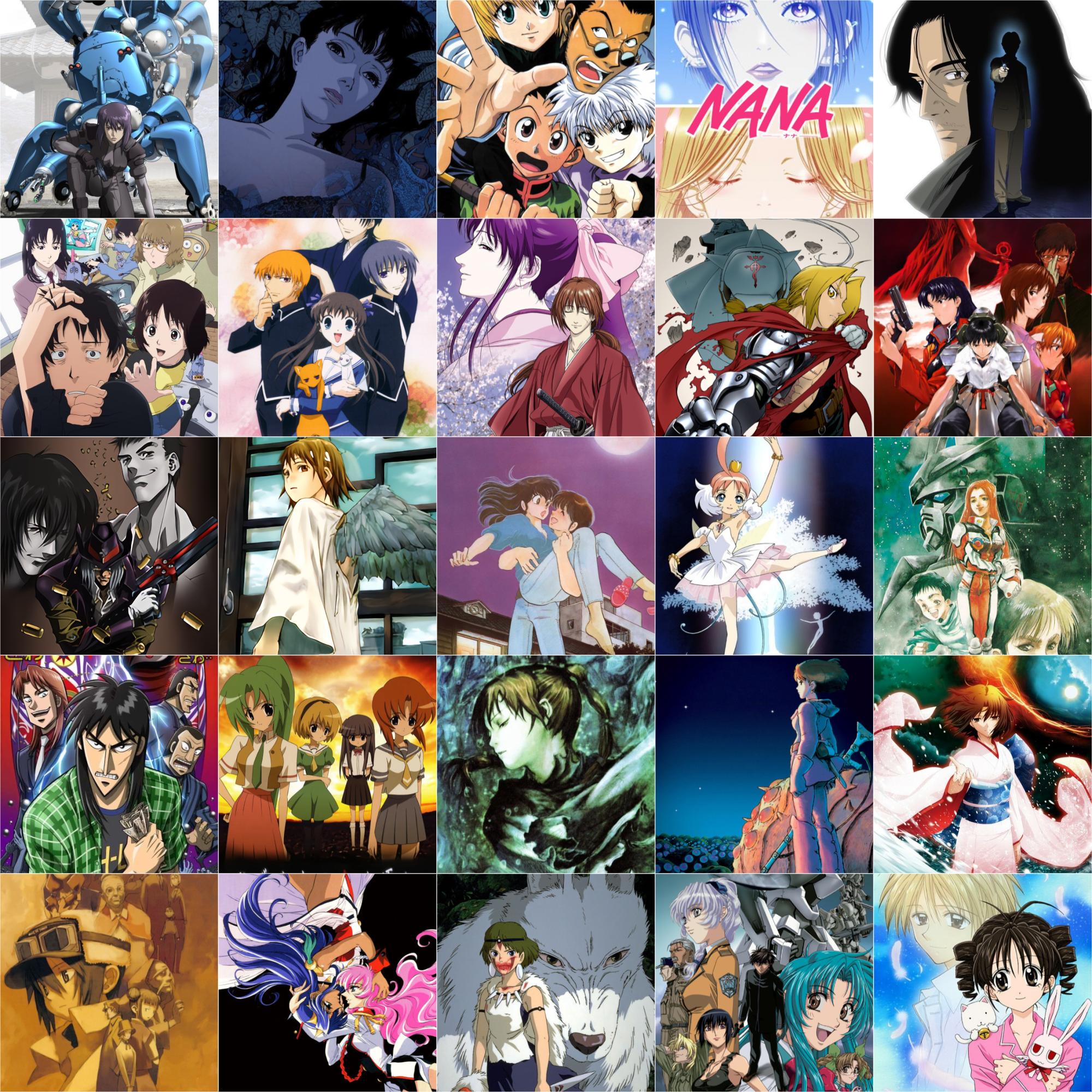 Here's an extended list of my all-time favorite anime