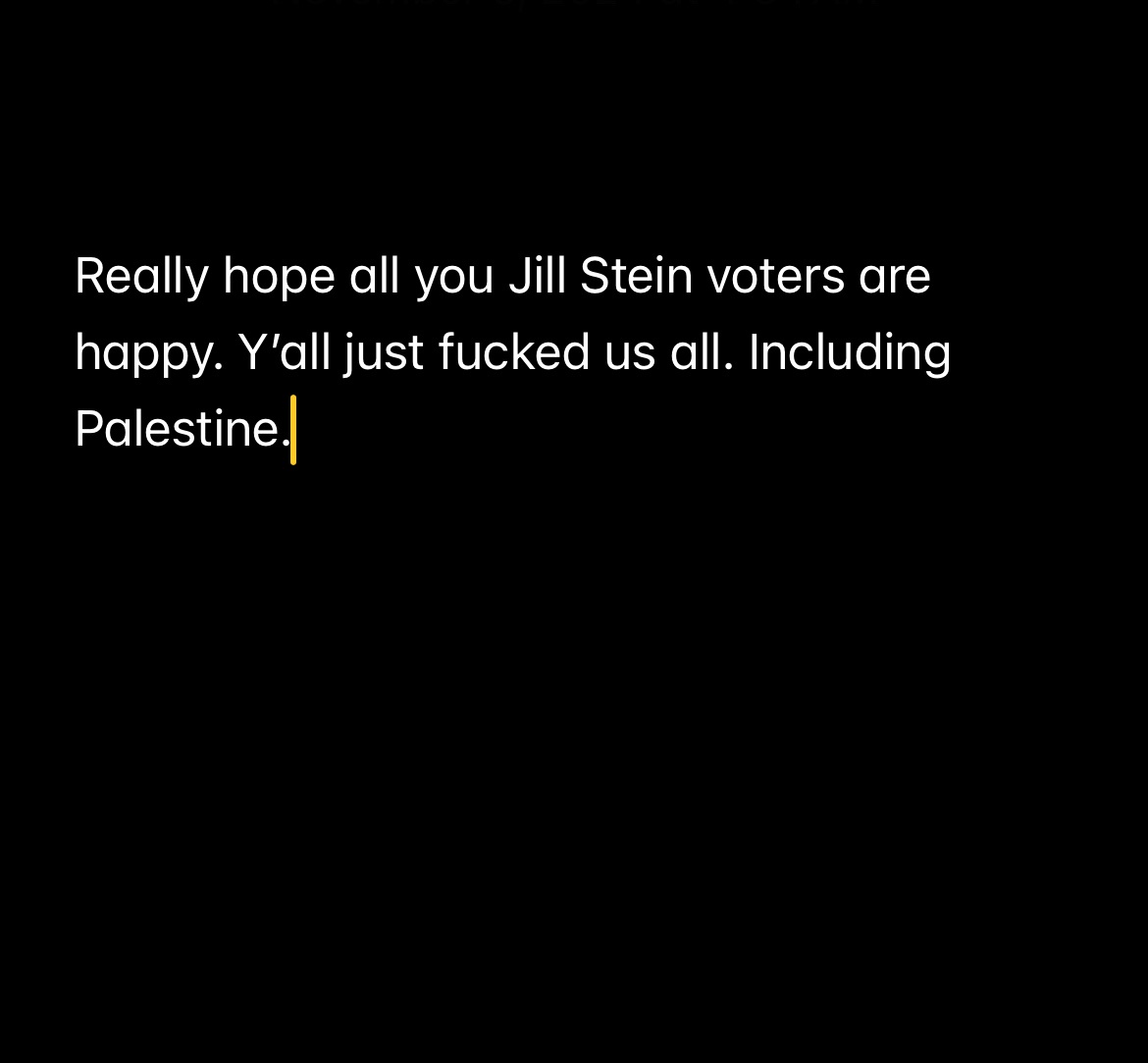 A Bold Message for Jill Stein