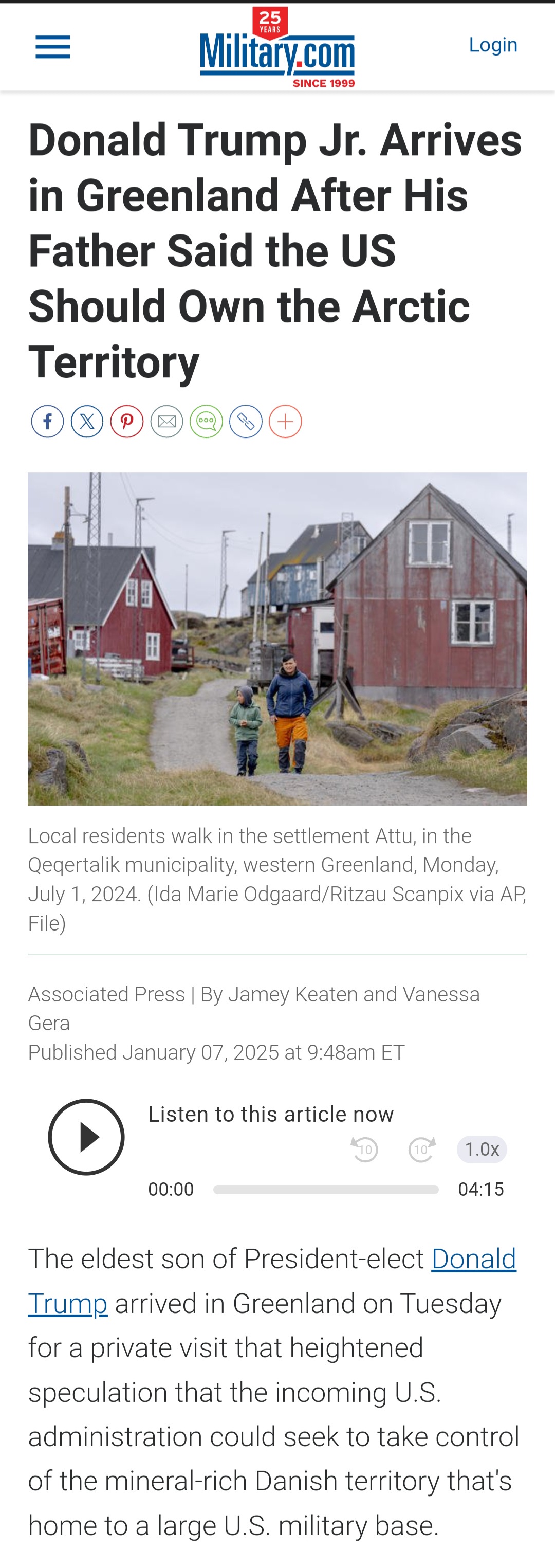 Greenlandic Representatives Refuse to Meet with Him