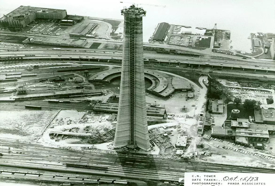 The CN Tower: A Glimpse of Its Construction in 1973