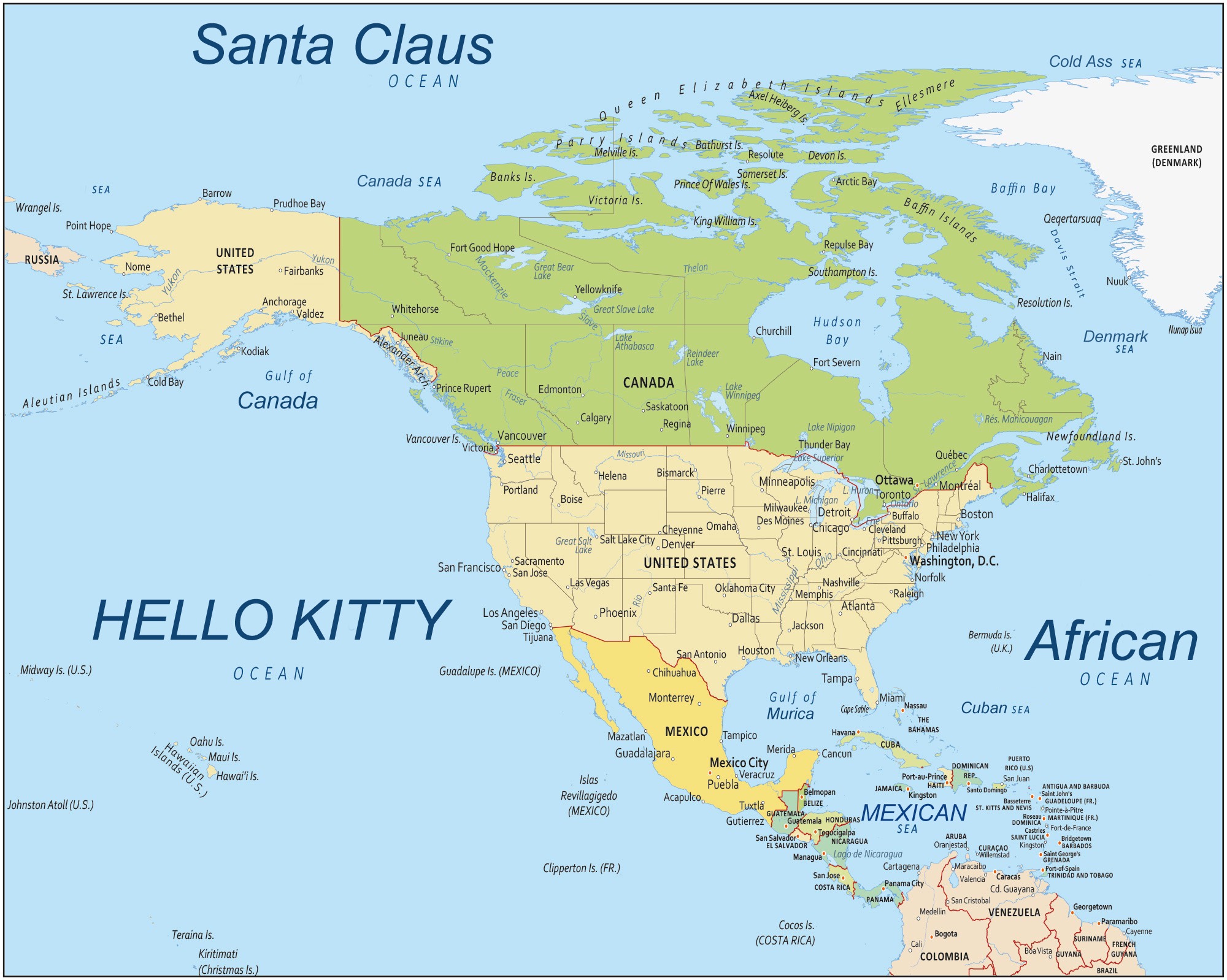 The Ever-Changing Map of North America: Anyone Can Rename It Now!